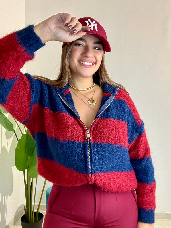 Maglia Snow Blu e Bordeaux