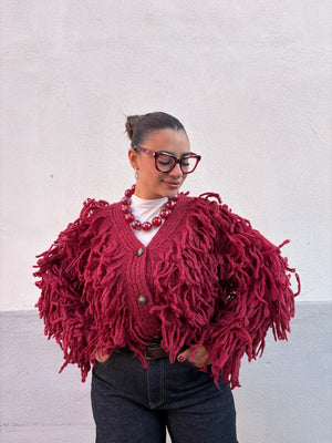 Cardigan Peony Bordeaux