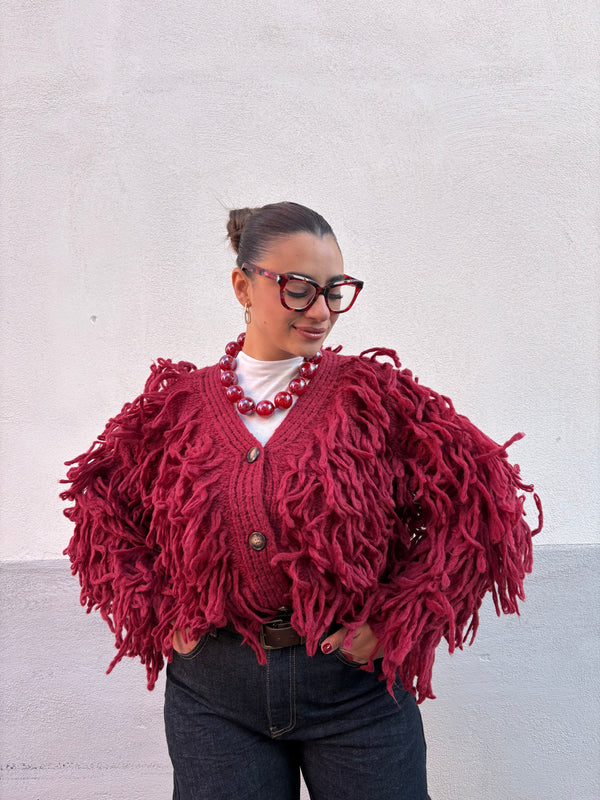 Cardigan Peony Bordeaux