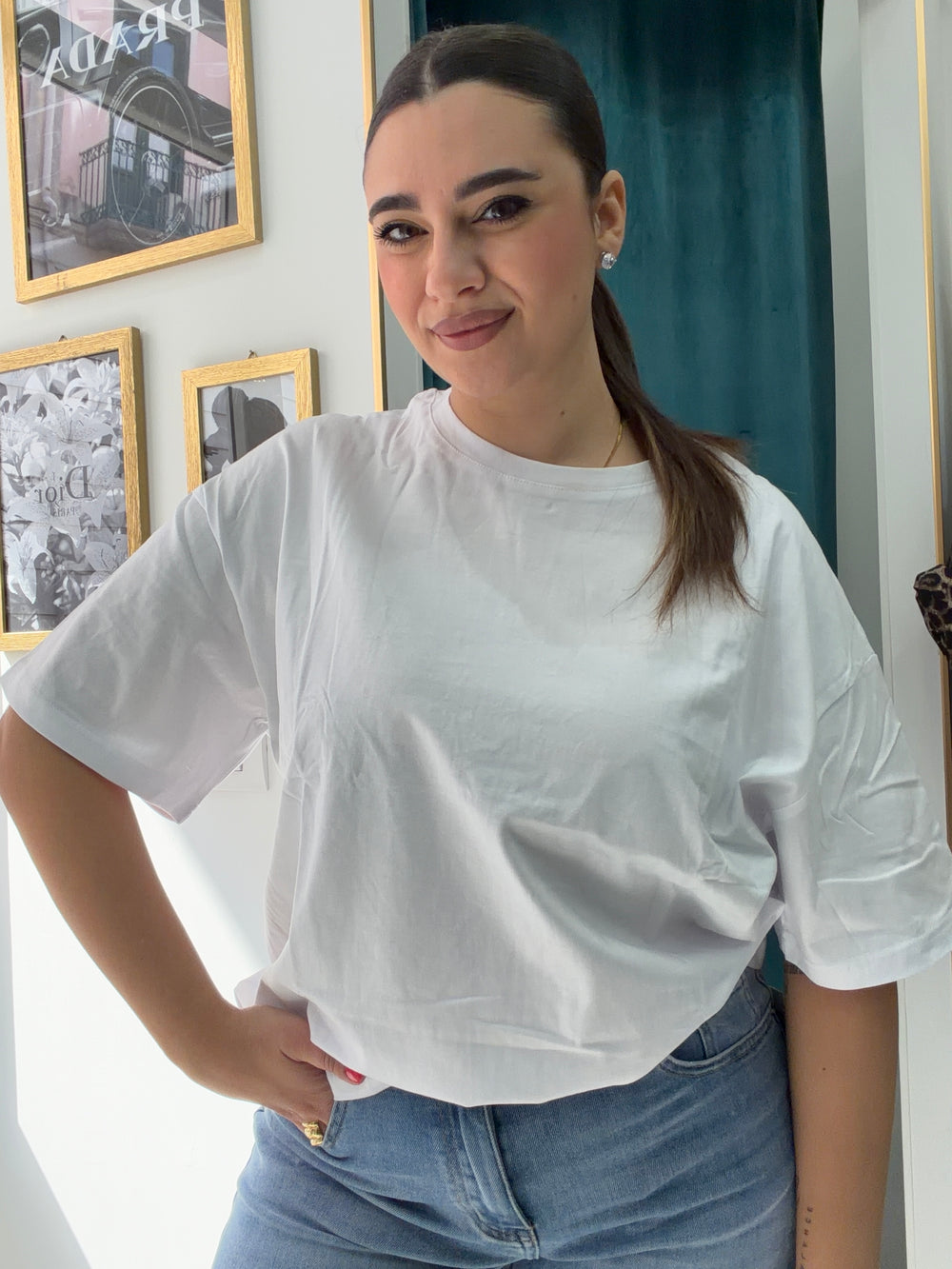T-shirt Bianca Over