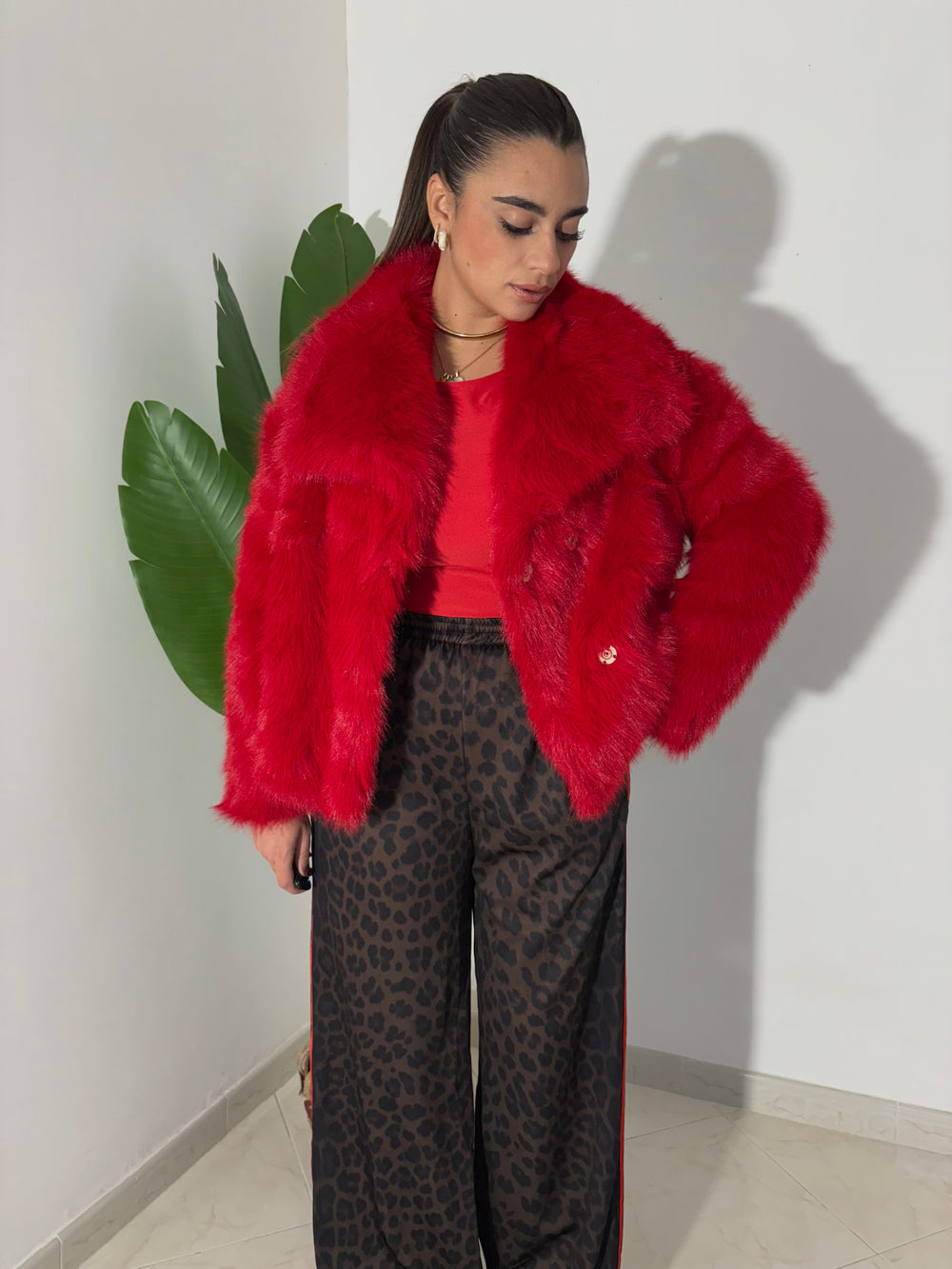 Eco Pelliccia Praga Rossa