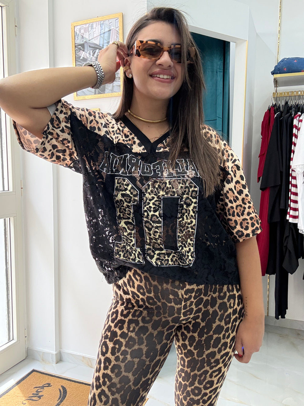 T-shirt California Leopard