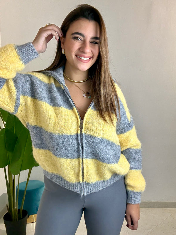 Maglia Snow Grigia e Gialla