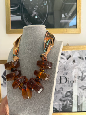 Collana Foulard Marrone
