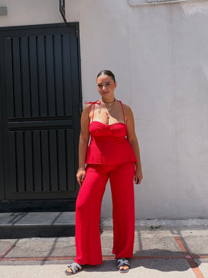 Coordinato fiocchetto rosso