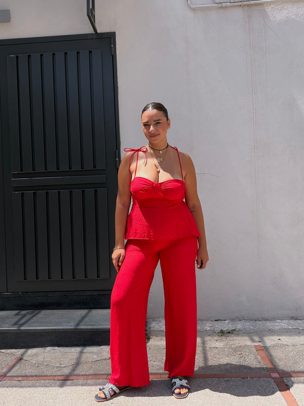 Coordinato fiocchetto rosso
