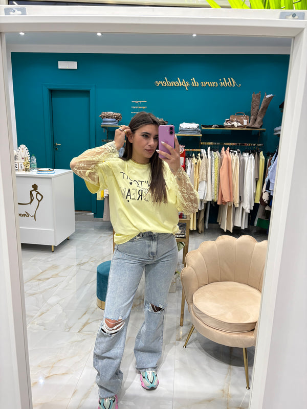 Jeans Wide Strappi