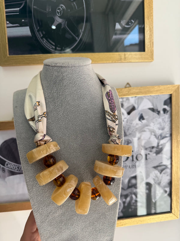 Collana Foulard Beige