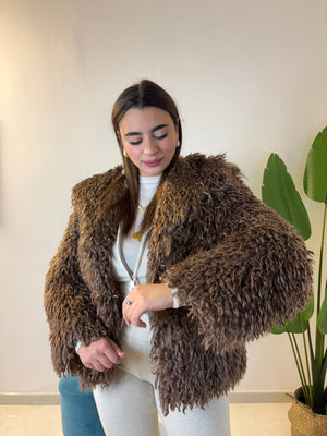 Pelliccia Teddy Cammello