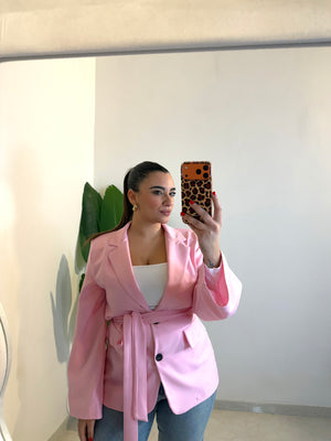 Giacca cintura Rosa