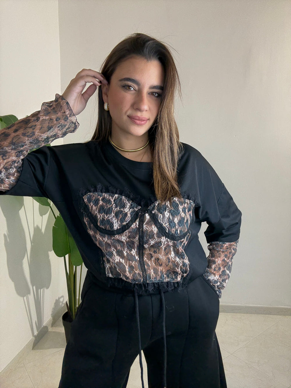 T-shirt Corpetto Leopard