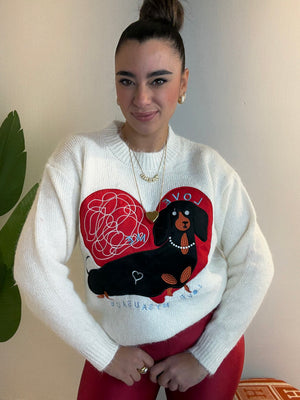 Maglioncino Panna Dog