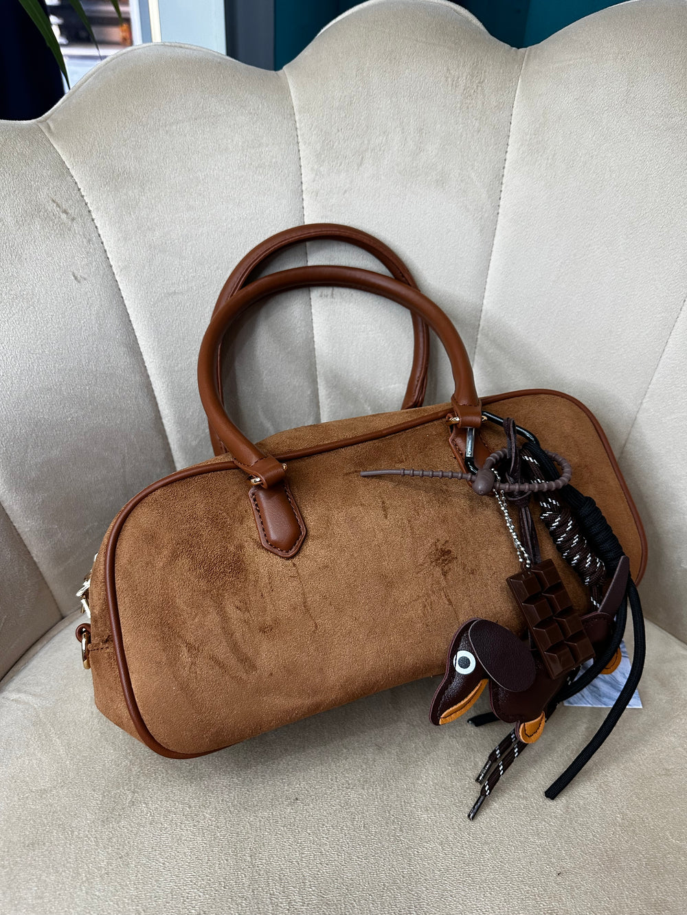 Borsa Baguette Cammello