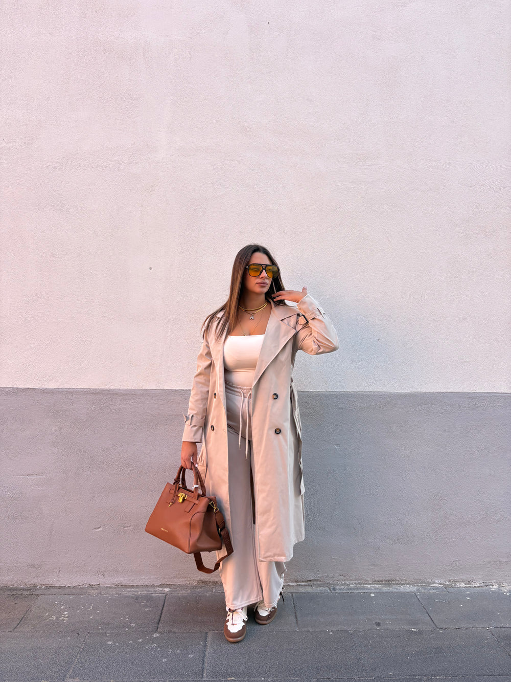 Trench autunno beige