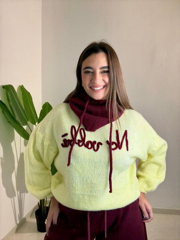 Maglioncino “no vabbè” Giallo
