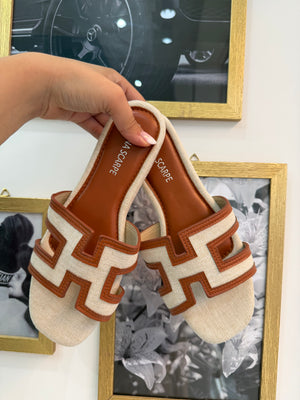 Ciabattine Summer Beige e Cuoio
