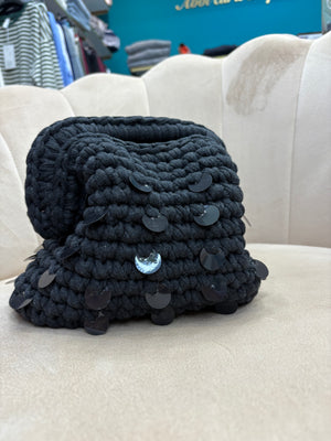 Clutch Paillettes Nera