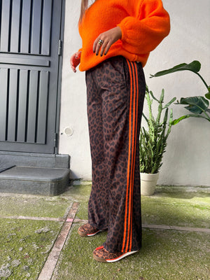 Pantalone Palazzo Animalier Arancio