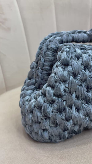 Clutch Velluto Grigia